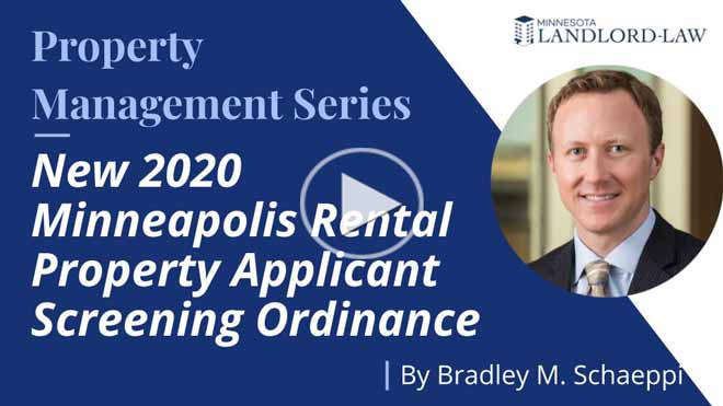 New Minneapolis Rental Criteria & Security Deposit Ordinance